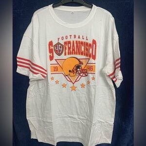 NWOT San Francisco 49ers Shirt - White & Red M